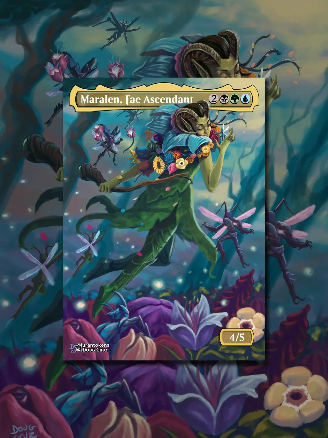 Maralen, Fae Ascendant Fan art inspirada nos personagens de Magic: the gathering. Imagem 2 de 2 da publicação de Doug Cruz art no Keenz
